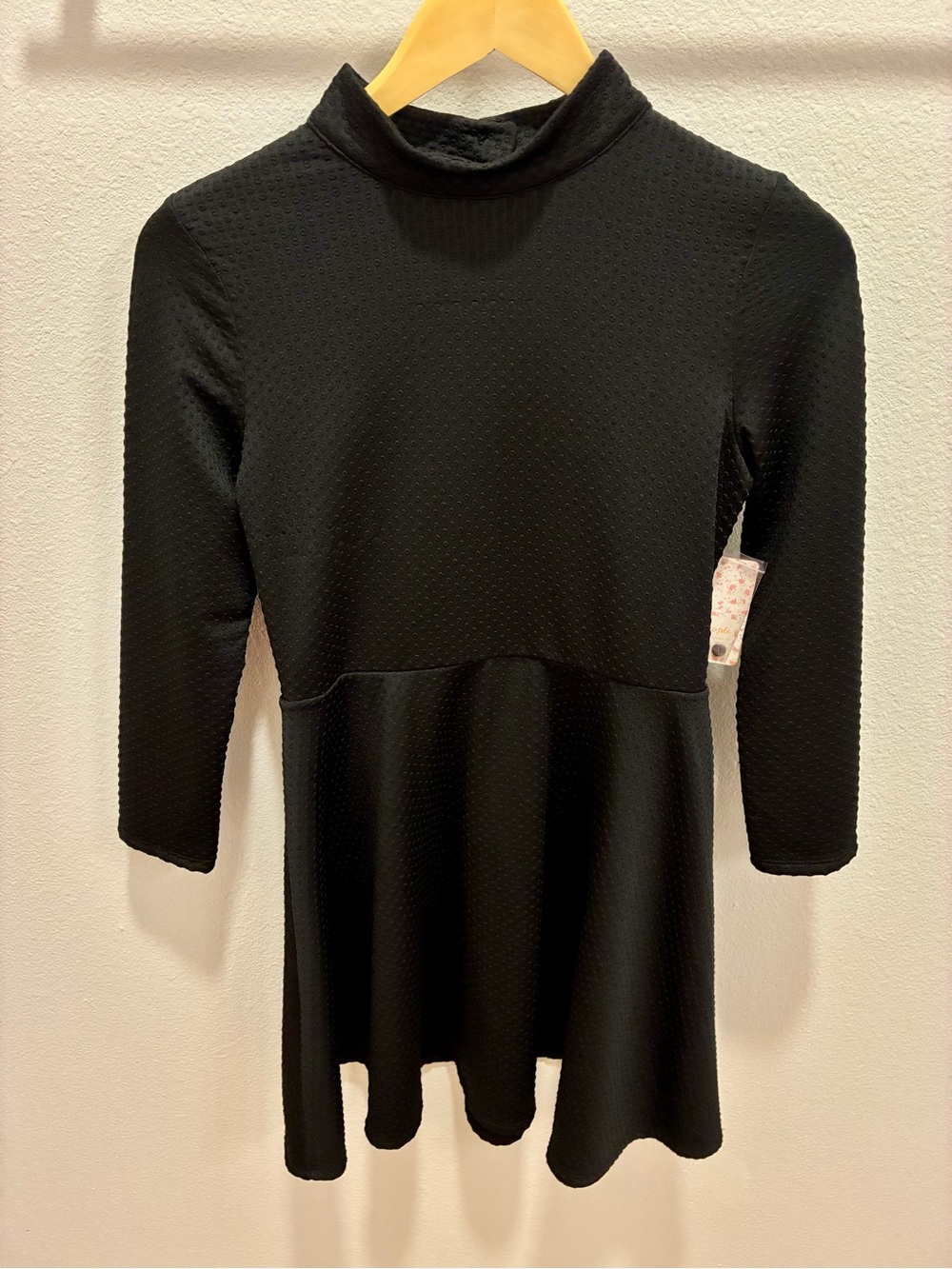 NWT Free People Black Open Back Fit & Flare Mini Dress S